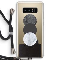 Marmeren cirkels: Samsung Galaxy Note 8 Transparant Hoesje met koord