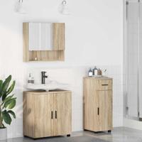 Badkamermeubelset met lade 3 pcs Sonoma eiken 61 x 35 x 64 cm
