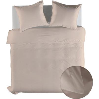 Dekbedovertrek Percale - (1140x2601 cm) - Beige Katoen/Percale katoen - Dessin: Effen - Yellow Suites - Dekbed-Discounter.nl