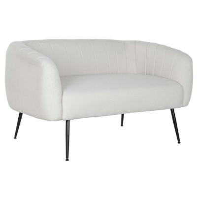 Sofa DKD Home Decor Zwart Greige Schuim Hout Metaal Fluweel Scandi 129 x 75 x 73 cm