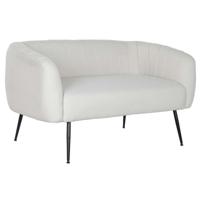 Sofa DKD Home Decor Zwart Greige Schuim Hout Metaal Fluweel Scandi 129 x 75 x 73 cm