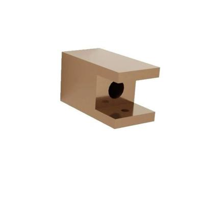 Bronzen rechthoekige leuningdrager voor 40x20 mm trapleuning - per stuk Bronzen rechthoekige leuningdrager voor 40x20 mm trapleuning - per stuk