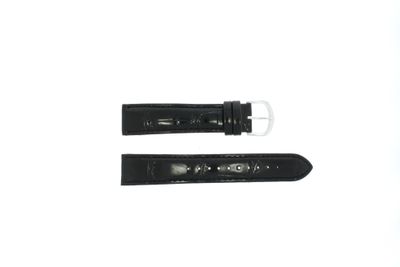 Lorus horlogeband 19MM Leder Zwart 19mm + zwart stiksel