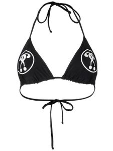 Moschino haut de bikini Double Question Mark - Noir