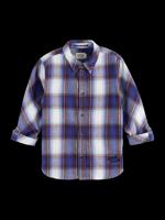 Regular-Fit Yarn-Dyed Checked Flannel Shirt White/Pastel