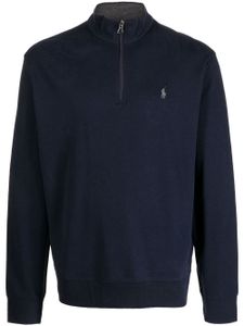 Polo Ralph Lauren pull en jersey à col zippé - Bleu