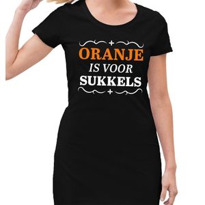 Zwart Oranje is voor sukkels jurk dames