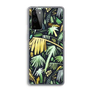Tropical Palms Dark: OnePlus 9 Pro Transparant Hoesje