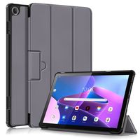 Lunso - Lenovo Tab M10 Gen 3 (3e generatie) - Tri-Fold Bookcase hoes - Grijs