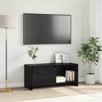 TV-stand Zwart eiken Bewerkt hout