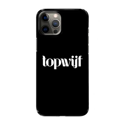 Topwijf Zwart: Volledig geprint iPhone 12 Pro Max Hoesje