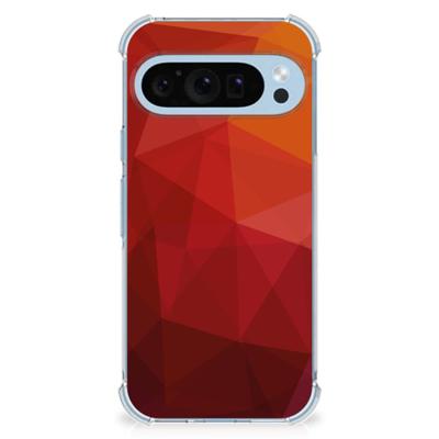 Shockproof Case voor Google Pixel 9 | 9 Pro Polygon Red