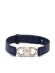 Ferragamo Gancini leren armband - Blauw