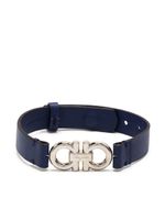 Ferragamo bracelet Double Gancini en cuir - Bleu