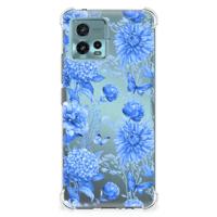 Case voor otorola Moto G72 Flowers Blue