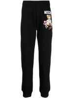 Moschino pantalon de jogging en coton à imprimé Teddy Bear - Noir