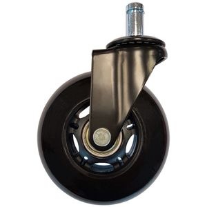 LC-Power LC-CASTERS-7BB-SPEED bureaustoelonderdeel Zwart Kunststof, Rubber Zwenkwielen