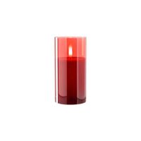 Leonardo Autentico Kaars 15 x 8 cm met ledverlichting rood