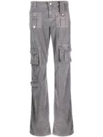 Blumarine pantalon cargo à coupe évasée - Gris