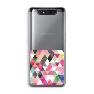Gekleurde driehoekjes: Samsung Galaxy A80 Transparant Hoesje