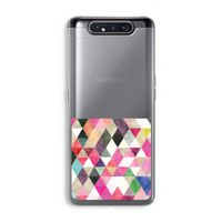 Gekleurde driehoekjes: Samsung Galaxy A80 Transparant Hoesje