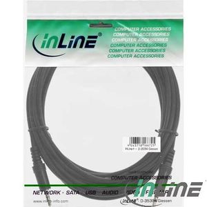 InLine 99936 audio kabel 2,5 m 3.5mm Zwart