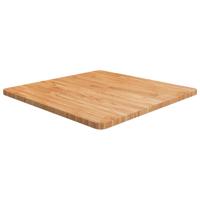Tafelblad vierkant 70x70x2,5cm massief eiken lichtbruin