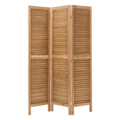 Atmosphera Kamerscherm 3 vlakken - bruin - pauwlina hout - 120 x 170 cm - Afscherming wand
