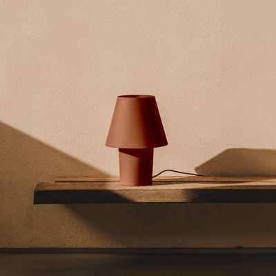 Kave Home Tafellamp 'Canapost' Terracotta look, 30cm hoog