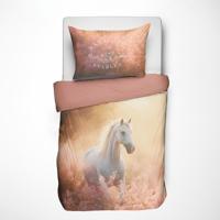 Dekbedovertrek Katoen Natures Stables Dieren 140x200 Cm Fresh And Co Kids - Dekbed-Discounter.nl