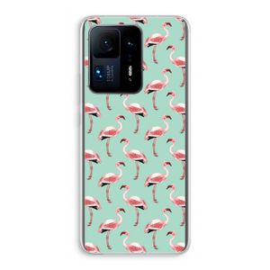 Flamingoprint groen: Xiaomi Mi Mix 4 Transparant Hoesje