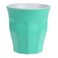 Onbreekbare kunststof/melamine groene drinkbeker 9 x 8.7 cm voor outdoor/camping