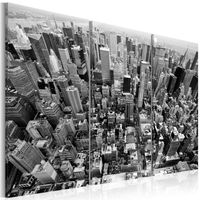 Schilderij - Schitterend uitzicht over de daken van New York , 3 luik