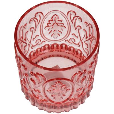 Overige Merken Tumbler beker 8.9x9.5 cm roze/transparant