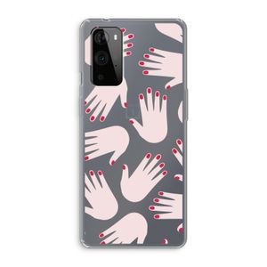 Hands pink: OnePlus 9 Pro Transparant Hoesje