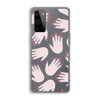 Hands pink: OnePlus 9 Pro Transparant Hoesje