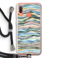 Watercolor Agate: Samsung Galaxy A20e Transparant Hoesje met koord