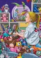 DinoToys Dino puzzel van meisje in kinderkamer 300 xl stukjes