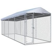 Hondenkennel voor buiten met dak 760x190x225 m