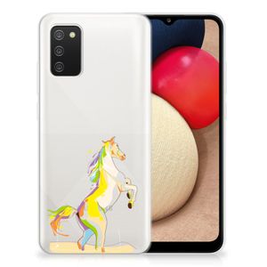 Samsung Galaxy A02s Telefoonhoesje met Naam Horse Color