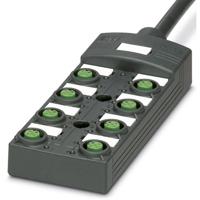 Phoenix Contact SACB-8/16-L- 5,0PUR SCO P 1452725 Passieve sensor/actorbox M12-verdeler met kunststof schroefdraad 1 stuk(s)