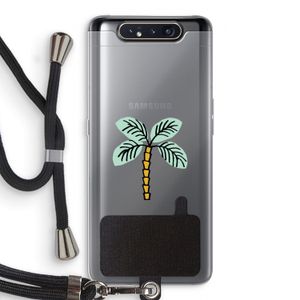 Palmboom: Samsung Galaxy A80 Transparant Hoesje met koord