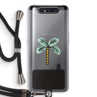 Palmboom: Samsung Galaxy A80 Transparant Hoesje met koord