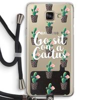Cactus quote: Samsung Galaxy A5 (2016) Transparant Hoesje met koord