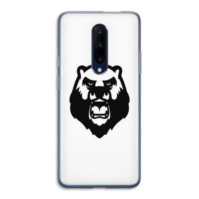 Angry Bear (white): OnePlus 7 Pro Transparant Hoesje