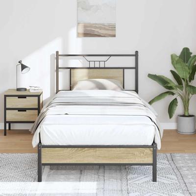 Bedframe zonder matras hout sonoma eikenkleurig 90x190 cm