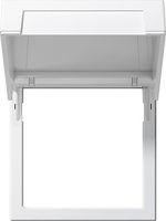 Tussenring 45X45MM klapdeksel Gira zuiver wit glanzend 55 Tussenring 45X45MM klapdeksel Gira zuiver wit glanzend 55