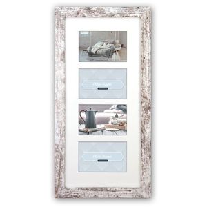 Zep fotolijst v24106 nelson 6 4q white wash voor 4 foto&apos;s