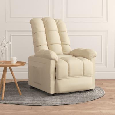 Fauteuil verstelbaar stof crmekleurig