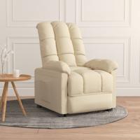 Fauteuil verstelbaar stof crmekleurig